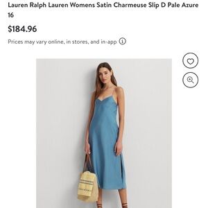 Lauren Ralph Lauren  Charmeuse Slip On Dress. Size 10 NWT